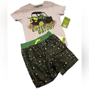 NWT 3T John Deere T Shirt and Trunks set 3T